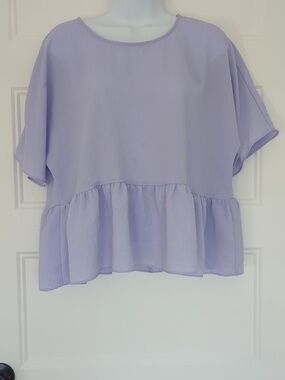 Wilfred Aritzia Lilac Peplum Blouse Size S Flowy Feminine Top